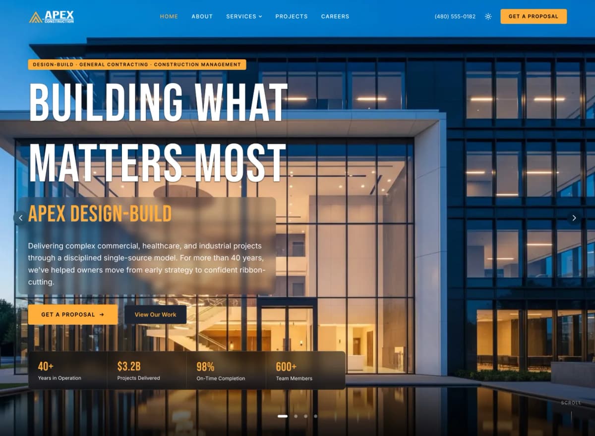 Apex Design-Build demo site