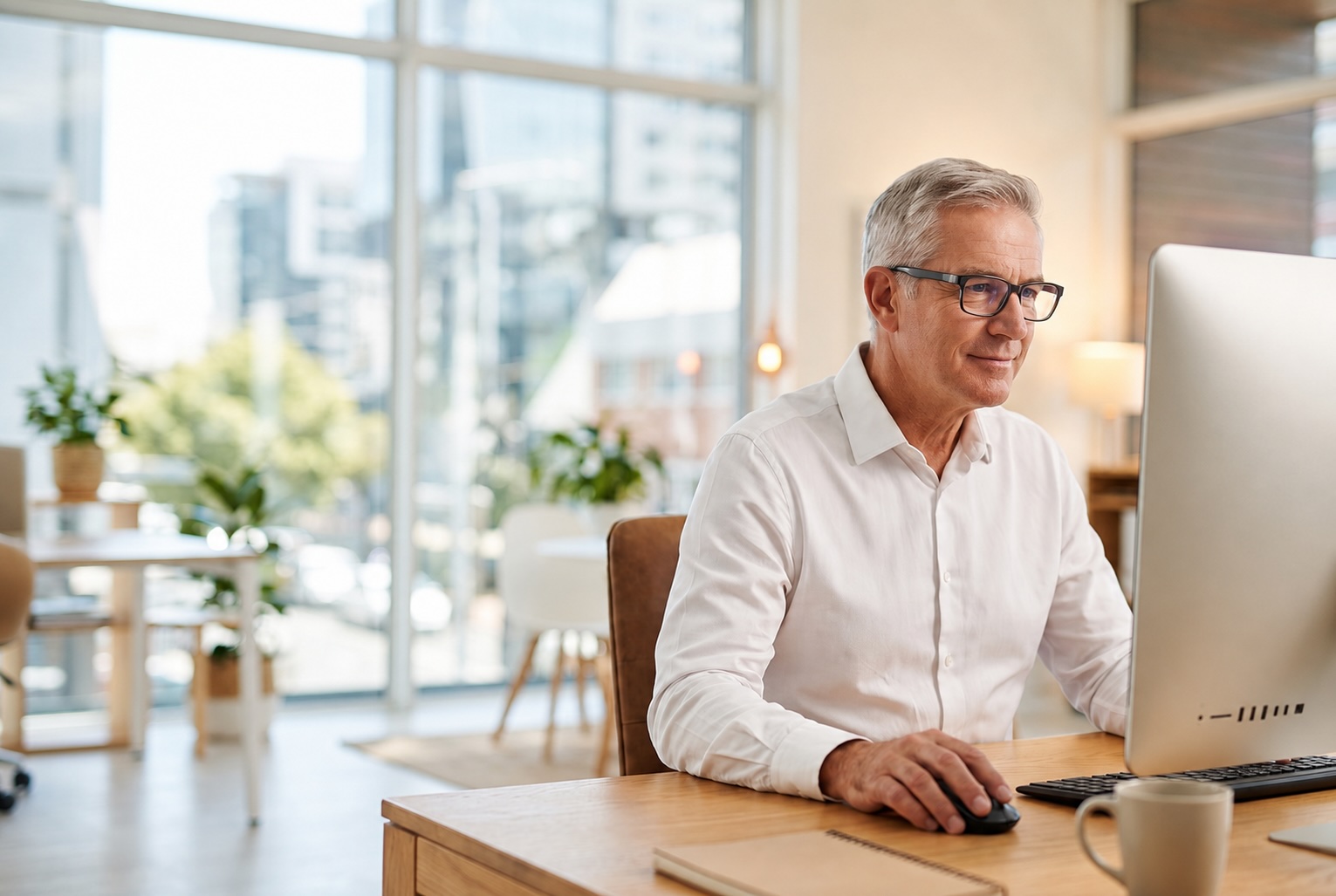 A professional vetting general contractors online for a major job